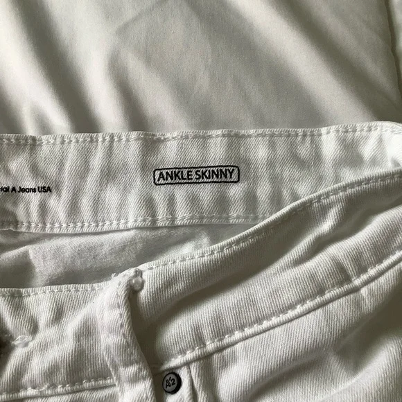 A’2nd by Special A Jeans White Mid Rise Skinny Ankle Jeans Size 7 - Picture 8 of 10